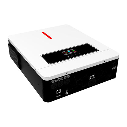 SWIPOWER 3600W Hybrid Solar Inverter - 24V DC to 110V AC Pure Sine Wave, Built-in 120A MPPT Controller, Dustproof & Easy Installation for Home Backup, RV, Off-Grid Use