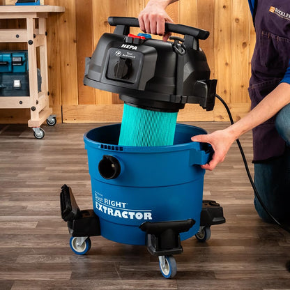 ROCKLER 9 Gal HEPA Dust Collector - Power Tool Activated Shop Dust Collection System for Dislodging Debris - Heavy Duty, Washable, & Portable Shop Vaccum to Capture Debris from Different Tools