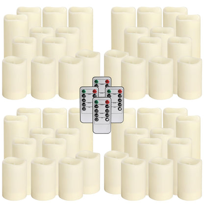 fclayvts 48-Pack LED Flameless Candles with Remote Control - Perfect for Home, Parties, and Special Occasions - Create a Magical Ambiance Effortlessly(Three Sizes)