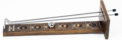 WE Games Shoot The Moon Game Large 17.5 inch Size Walnut Wood Stain Retro Games for Adults Classic Table Top Board Game