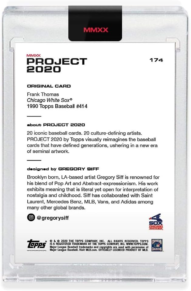 Topps Project 2020 Card 174-1990 Frank Thomas by Gregory Siff