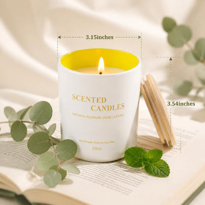 Lanttu Eucalyptus & Mint Scented Candle, 10 oz Natural Soy Wax
