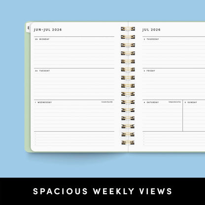 PAPERAGE Academic Planner, Weekly & Monthly Planner & Calendar, 12-Months, July 2026 - June 2027, (7" x 8"), School & Student Planning Agenda with Tabs, Bonus Pages & Inner Pocket, Black