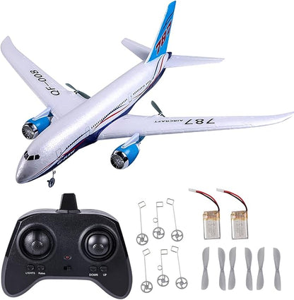 Remote Control Airplane 2.4Ghz DIY 3 Channels RC Plane Remote Control Airplane Ready to Fly RC 787 Dreamliner for Advanced Wingspan 550mm （2 Batteries