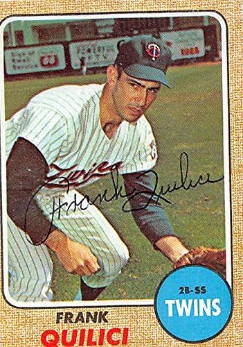 Autograph Warehouse 246456 Frank Quilici Autographed Baseball Card - Minnesota Twins 1968 Topps - No. 557