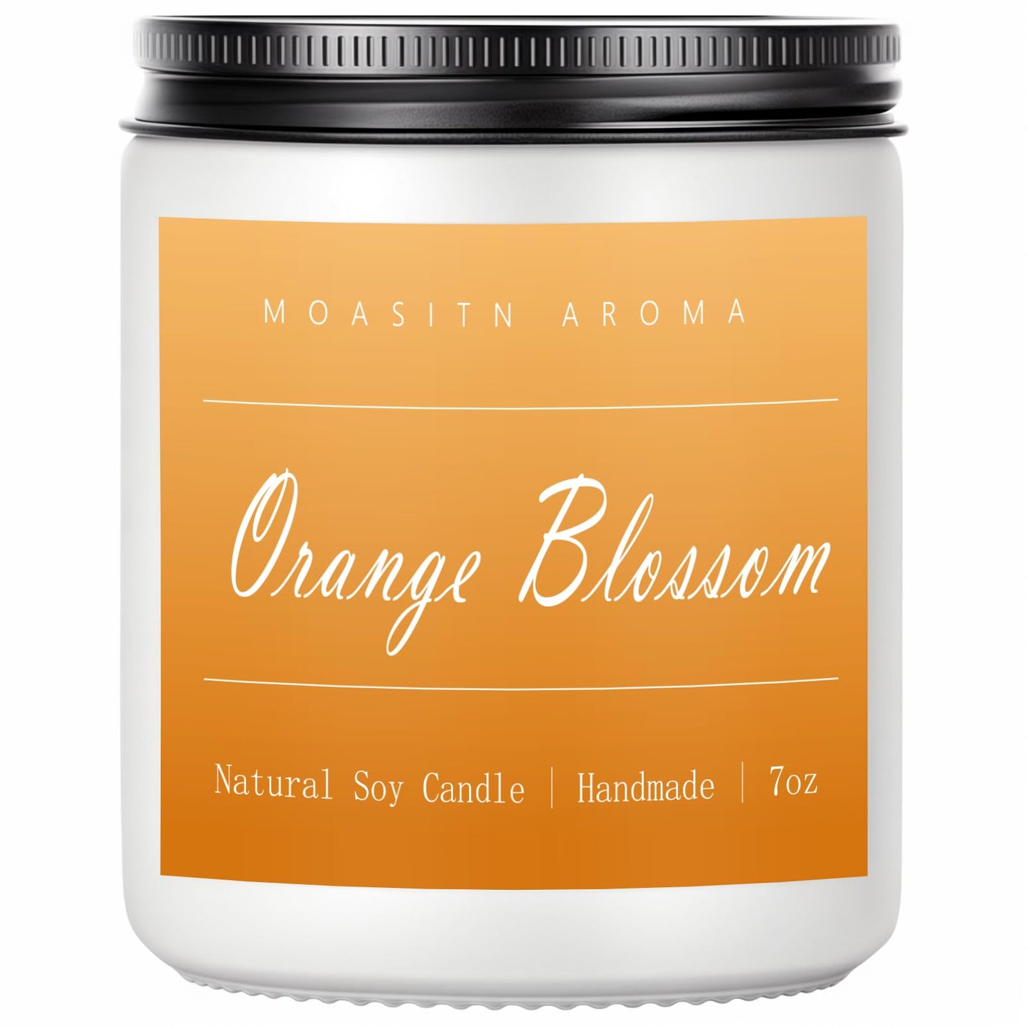 MOASITN Orange Blossom Highly Scented Candles for Home| Natural Soy Aromatherapy Candle| Handmade Long Lasting Jar Candle| Candel Gift for Women,Men as Spring, Summer,Relaxing,Housewarming Gifts| 7oz