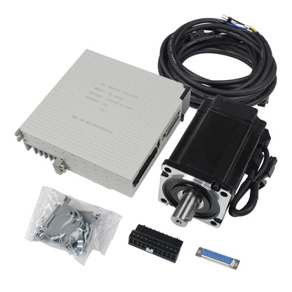 RATTMMOTOR YPMC-1000W 110V Servo Motor Kit, Servo Motor with Servo Motor Driver CNC Controller Kit for CNC Engraver Milling Machine/Robot (Without Brake)