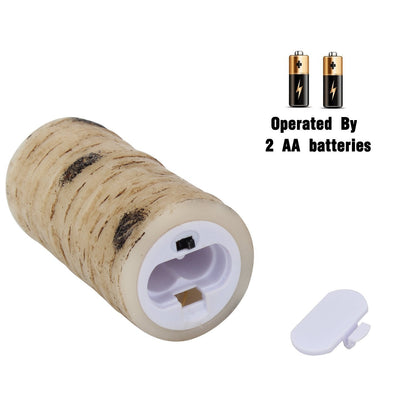 antizer Flameless Candles Birch Bark Effect Battery Operated Candles 4" 5" 6" 7" 8" 9" Set of 9 Real Wax Pillar LED Candles Each Candle 2.2" Diameter with 10-Key Remote Control 2/4/6/8 Hours Timer