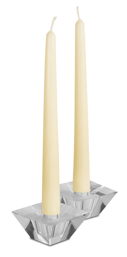 Hyoola Tall Taper Candles - 12 Inch Wool White Unscented Dripless Taper Candles - 10 Hour Burn Time - 4 Pack