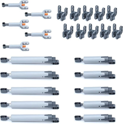 SEEMEY 5 Set Technical Linear Actuator Axle and Pin Connector Block compatiable with Technic Parts