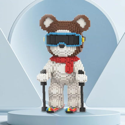 DAHONPA Animal Skating Cool Bear Micro Building Blocks Set (3650 Pieces) Gift for Adults and Kids
