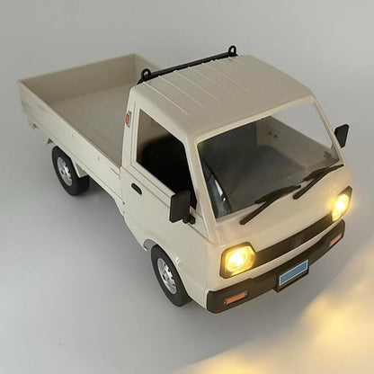 WPL D12 RC Kei Truck 1/10 Scale RC Car Off Road Pickup Remote Control Drift Car RTR 2.4GHz Rear Wheel Drive 260 Motor Proportional Throttle Steering Hobby Toy Vehicle Adult 2 Batteries