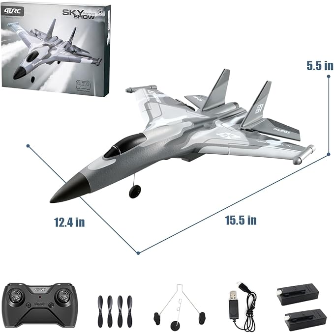 Rc Plane F-22 Stealth Raptor Remote Control Airplane 3 Channel Stunt Fighter with 3 Modes Xpilot Stabilization System Easy Fly for Beginners Aircraft Toy Gift for Adults