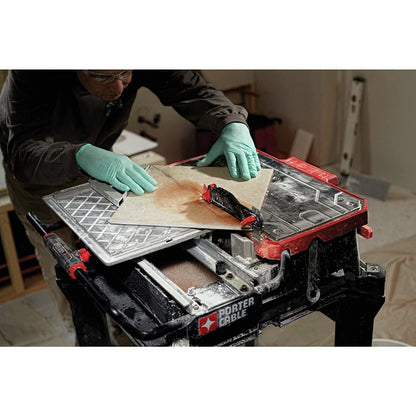 PORTER-CABLE Tile Saw, Wet Saw with 7-inch Cutting Capacity and On-Board Cutting Guide (PCE980)