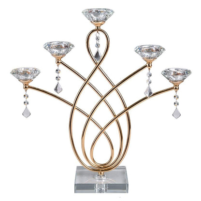 XILIN-1987 Candle Holderss Crystal Candlestick Living Room Porch Restaurant Study Decoration Desktop Candle Holder Decorative Candlestick (Size : C)