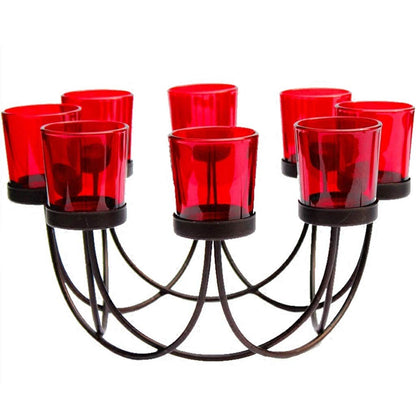XILIN-1987 Candle Holderss Iron Candlestick Candlelight Dinner Glass Candle Holder Romantic Wedding Gift Living Room Table Decoration Decorative Candlestick