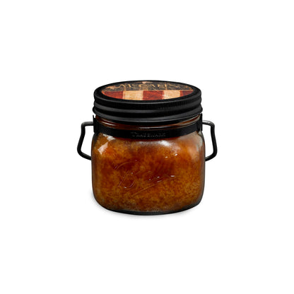 McCall’s Candles | Vanilla Bourbon | 16 oz Two-Wick Scented Candle | USA-Poured | Vintage Mason Jar with Carrying Handle | Warm Vanilla, Honey & Bourbon Fragrance