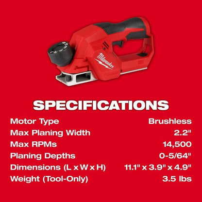 Milwaukee Electric - M12. BRUSHLESS 2 Planer