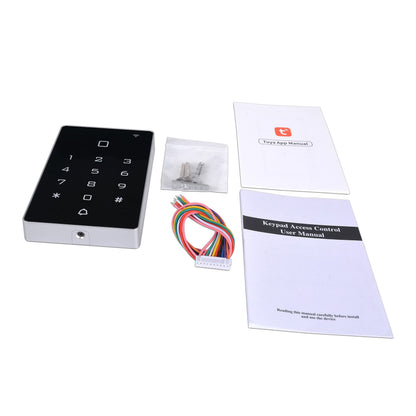 AMOCAM Wireless WiFi Access Control Keypad, Backlight Door Access Control System + 5PCS ID Keychains, Wiegand 26, Password Keypad for House Apartment, TUYA Wireless Entry Security Access Controller