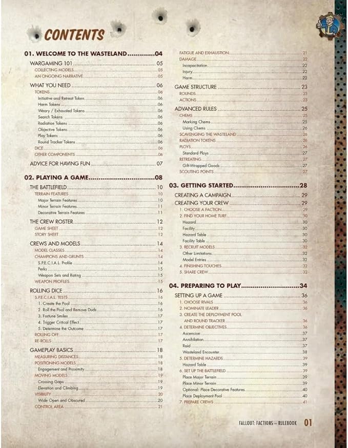 Modiphius Entertainment: Fallout: Factions - Core Rulebook - Hardcover RPG Campaign Book Skirmish-Level Wargame Control Wastelander Crews 2 Player