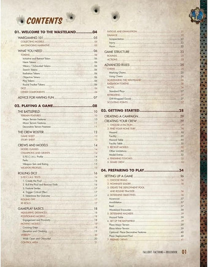 Modiphius Entertainment: Fallout: Factions - Core Rulebook - Hardcover RPG Campaign Book Skirmish-Level Wargame Control Wastelander Crews 2 Player