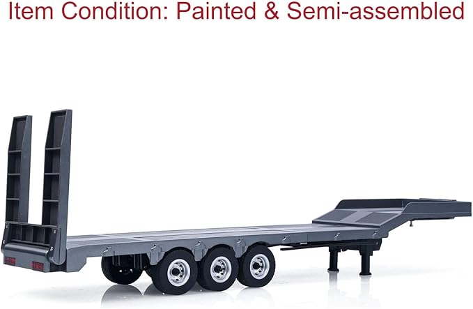 TOUCAN RC HOBBY Plastic Semi Trailer Flatbed 1502 for 1/18 Remote Control Tractor Truck HUINA 1501 Electronic Support Legs Tail Board for Adult