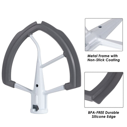Flex Edge Beater for KitchenAid Mixer 5.5 Quart Bowl-Lift Stand Mixer, Beater with Silicone Edge, Perfect Professional 5-Plus Bowl-Lift Stand Mixer Attachment, Mixer Accessory