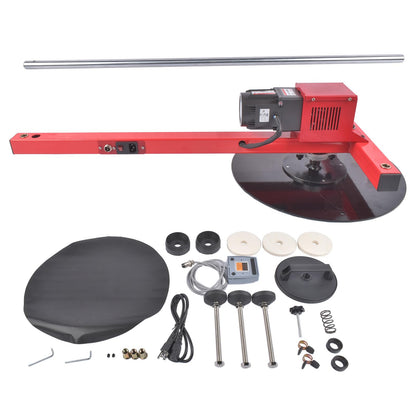 110V Electric Stretch Film Wrapping Machine, Heavy Duty Semi-Auto Tabletop Film Dispenser, 40cm Turntable, Compatible with Stretch Film ≤ 27.5", Foot Pedal Control for Packing & Shipping
