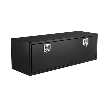 48'' Black Steel Truck Tool Box, 48"x 18"x 18", Heavy Duty Storage With Lock and Keys, Utility Tool Chest for Pickup Truck Bed, RV