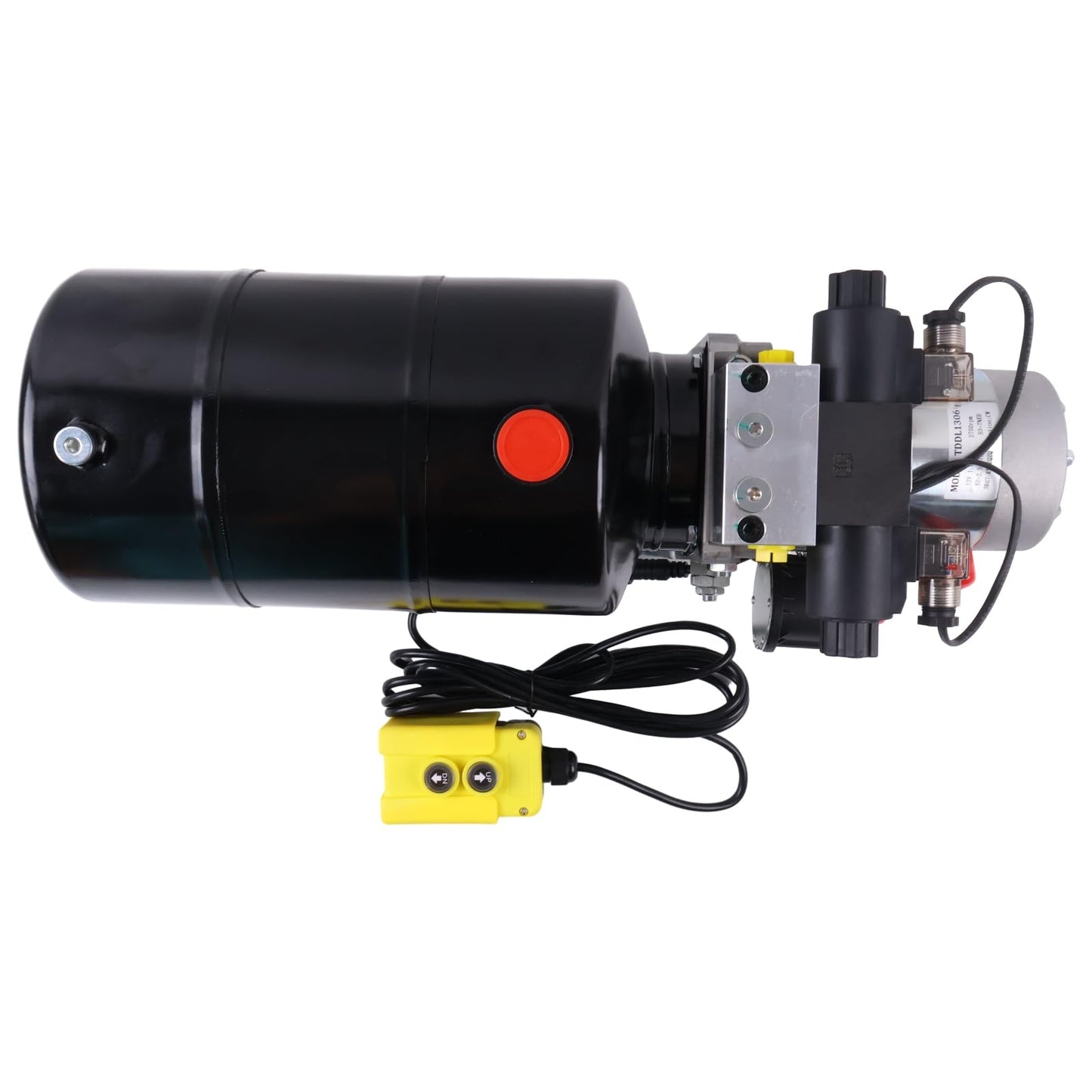 Solarhome 12V DC Double Acting Hydraulic Power Unit 10 Quart Steel Tank 1.6KW 2600PSI SAE 8 Ports with Remote Control Compatible with Dump Trailer and Car Lifting