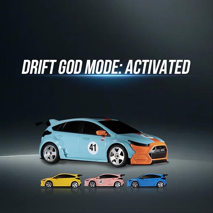Mini RC Car with HD FPV Camera 1:43 Scale RC Drift Car for 25+ Mins Play 2.4GHz FPV Rc Car with LED Ambient Lights &amp Gyro Mini Racing Toys for Adults (RTR FPV Goggles Version/Pink)