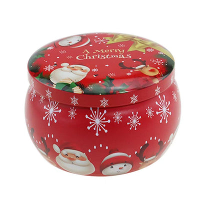 FWJUNHUYC Scented candle tin can drum metal packaging tinplate gift candy scented candle set tin box