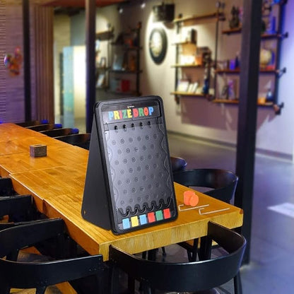 ZeHuoGe 30 Prize Drop Boards Disk Game Foldable Stand Customizable 6 Slots with 10 Pucks for Carnival Tradeshow Party