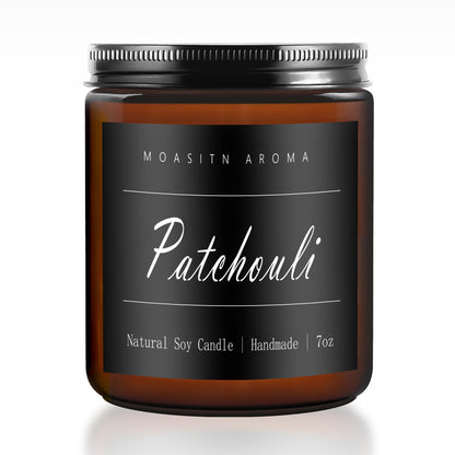 MOASITN Patchouli Highly Scented Candles for Home| Natural Soy Aromatherapy Candle| Handmade Long Lasting Jar Candle| Candel Gift for Women,Men as Relaxing,Birthday,Housewarming Gifts| 7oz
