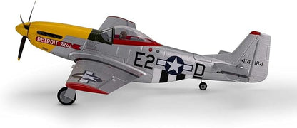 E-flite RC Airplane UMX P-51D Detroit Miss BNF BasicTransmitter Battery and Charger Not Included EFLU7350