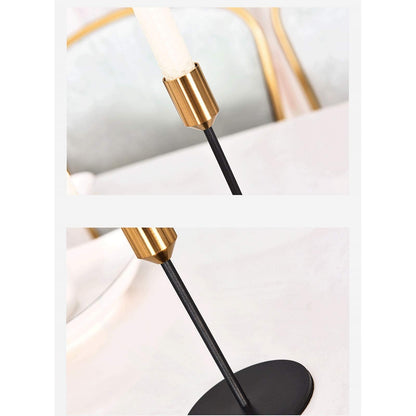XILIN-1987 Candle Holderss Candlestick Holders Metal Candle Holder,Wrought Iron Taper Candle Holder, Set of 2 Premium Iron Candlestick Holders (Large + Small) Decorative Candlestick