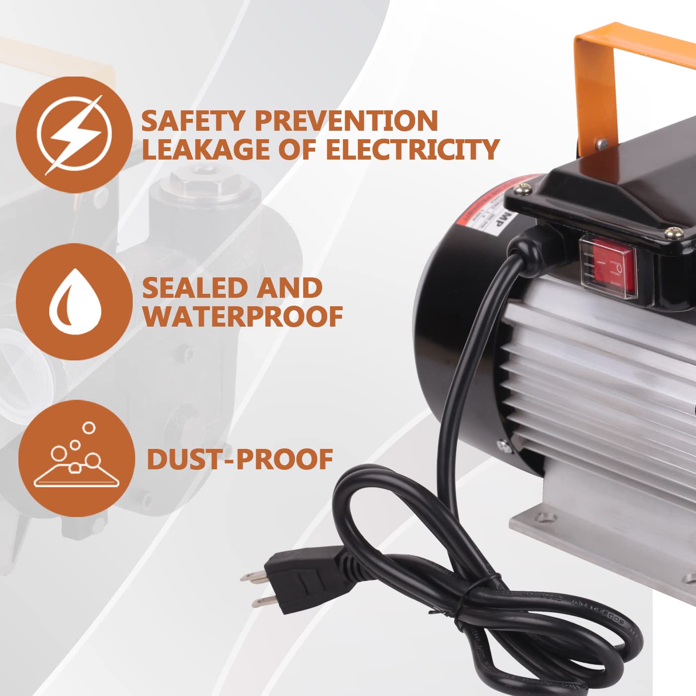 Trupow 110V AC 16GPM Electric Self-Priming Diesel Kerosene Biodiesel Oil Fuel Transfer Pump
