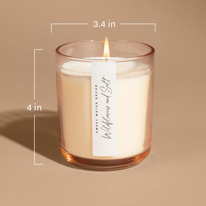 Sweet Water Decor Farmhouse Scented Soy Candles – Apple, Orange, Pumpkin, Cinnamon, Nutmeg, Ginger, Vanilla – Cozy Aroma – 50 Hour Burn – 12oz Tinted Glass Jar for Home Decor and Bedroom Decor