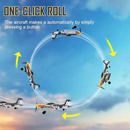 RC Plane 4 Channel Remote Control Airplane Ready to Fly P51D Mustang RC Airplane Easy Control for Beginners Adults