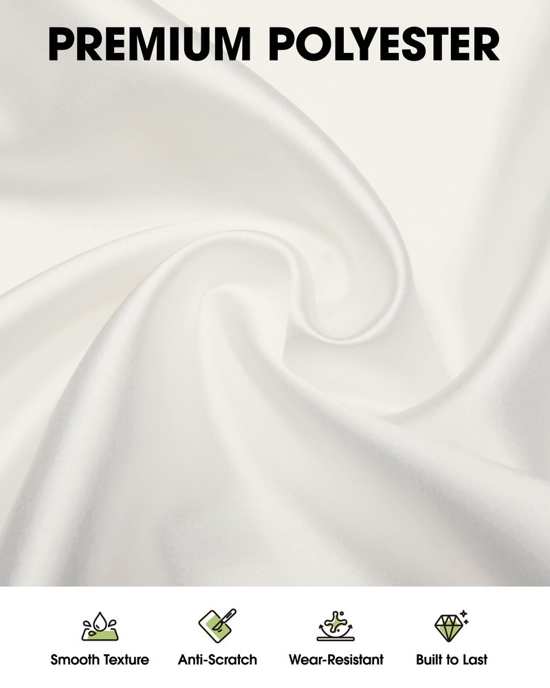 Pureegg Rectangle Table Cloth 60" x 102" – Durable Polyester Tablecloth Offers Reusable & Washable Protection, Ideal for Outdoor Party, Picnic, Wedding, Banquet and Birthday, 2 Pack, Ivory