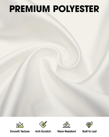 Pureegg Rectangle Table Cloth 60" x 102" – Durable Polyester Tablecloth Offers Reusable & Washable Protection, Ideal for Outdoor Party, Picnic, Wedding, Banquet and Birthday, 2 Pack, Ivory