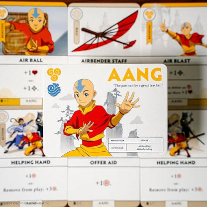 Avatar: The Last Airbender: Aang's Destiny Cooperative Deck Building Strategy Board Game Play as Aang Katara Appa &amp More Fun for Family Game Night Ages 10+ 2-4 Players 60 Minutes