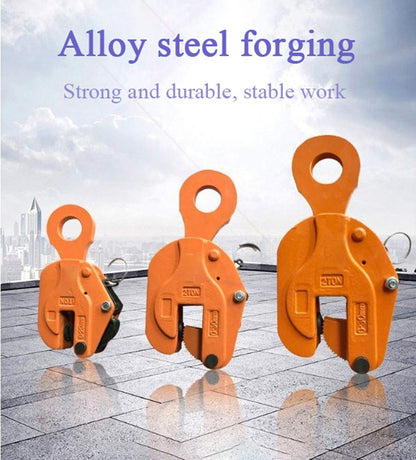 Vertical Plate Lifting Clamp 11023LB/ 5 ton Heavy Duty Alloy steel Hoisting hook for Industry Crane Home Business (CapacIty 5 ton)