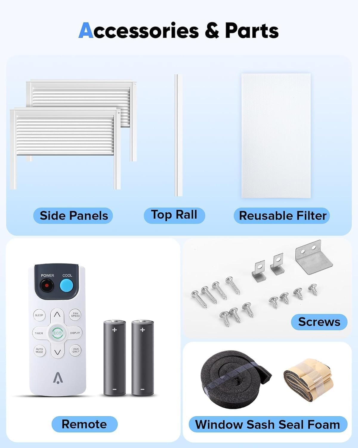 Garvee 8,000 Btu U-Shaped Window Air Conditioner, WiFi & App Control, Ultra Quiet, Enabled Saddle Window AC Unit Cools Up to 350 Sq. ft, Cooling, Dehumidifier, Flexible for Home/Office