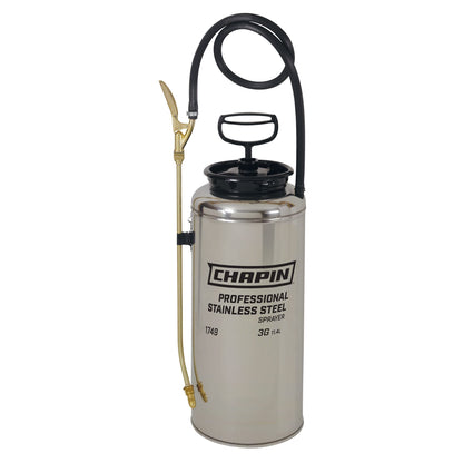 Chapin International 1749 3-Gallon Industrial Stainless Steel Sprayer for Fertilizer, Herbicides and Pesticides (1 Sprayer/Package)