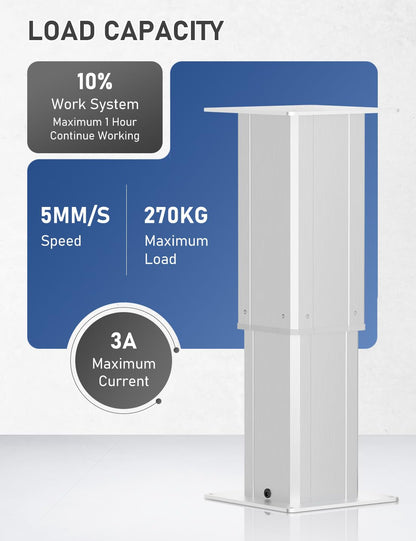 DIHOOL Electric Lift Table Leg 600Lbs Capacity 26.34" - 46.0" Height Adjustable,Home Elevator Lift Systems