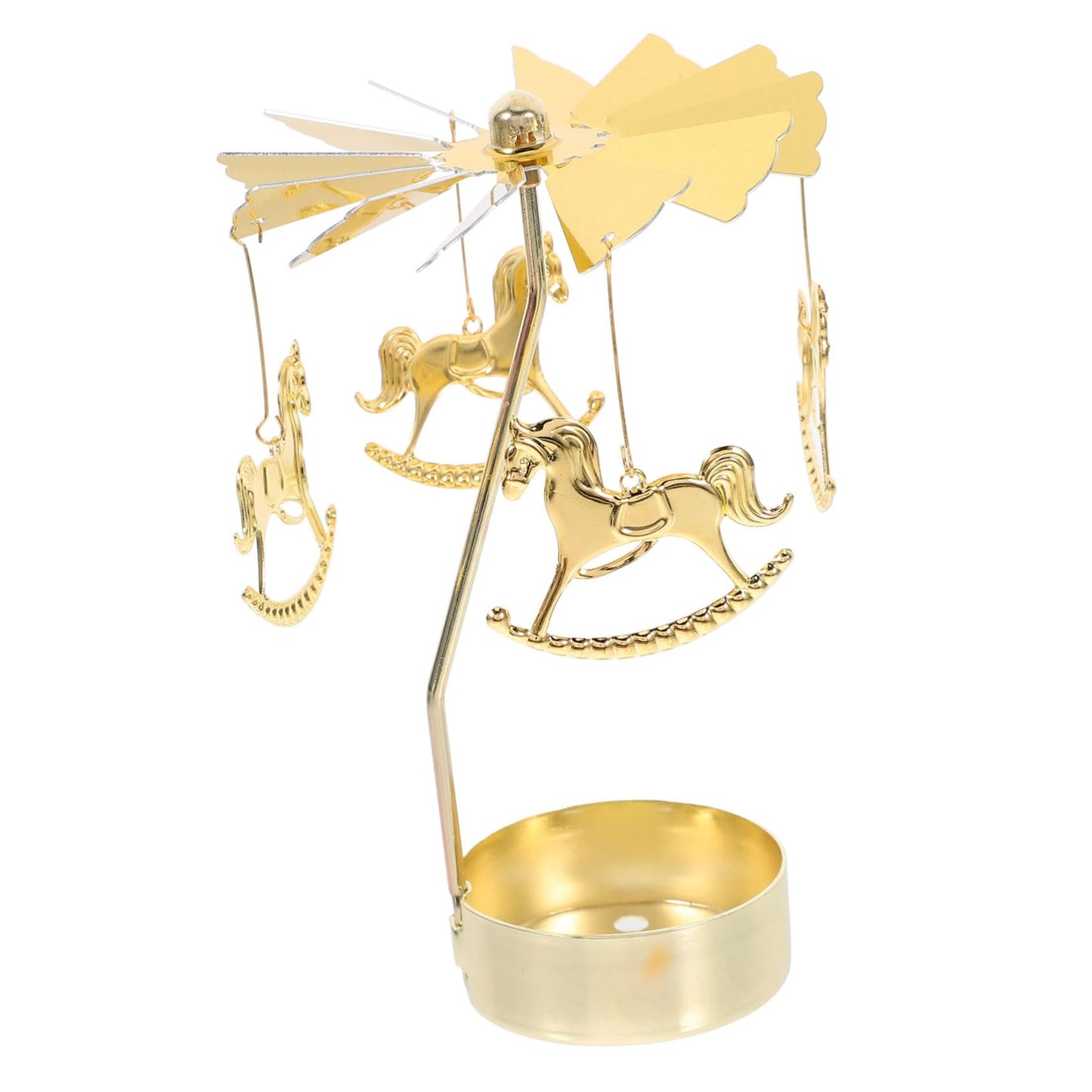 ULDIGI Candle Carousel Holder Elegant Rotating Metal Candle Stand for Romantic Dinners Weddings and Home Decor Unique Decorative Centerpiece for Tea Lights