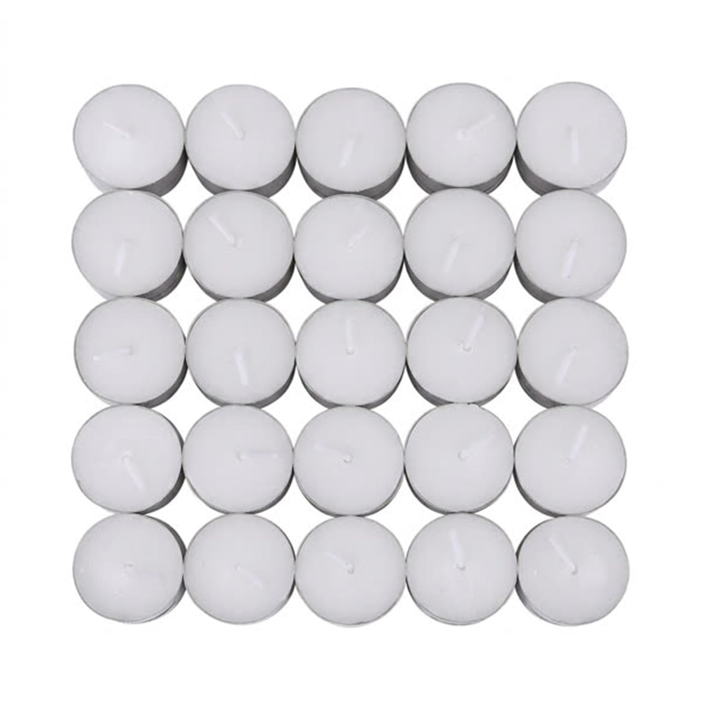Paraffin Wax Tealight Candles 50 Pack Long Burning Aluminum Cup Candles for Home Scented Odor Eliminating Candle for Smoking Pet Kitchen White Unscented