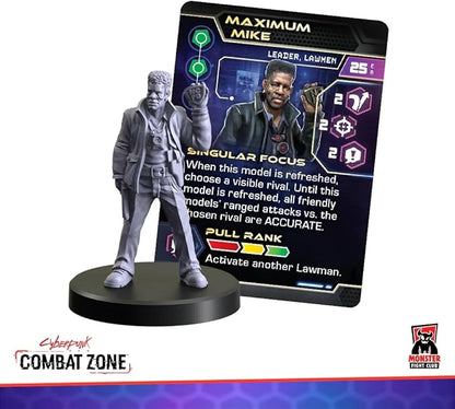 Monster Fight Club Cyberpunk Red Combat Zone Miniatures Expansion: Lawmen Starter Gang