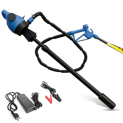Electric Drum Barrel Pump with 120V AC/12V DC Power,55 Gallon Drum Pump with Built-in 2-Inch Bung Adapter, 5 Gallons Per Minute Flow Rate, for DEF, Diesel, Water, Antifreeze